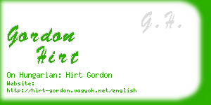 gordon hirt business card